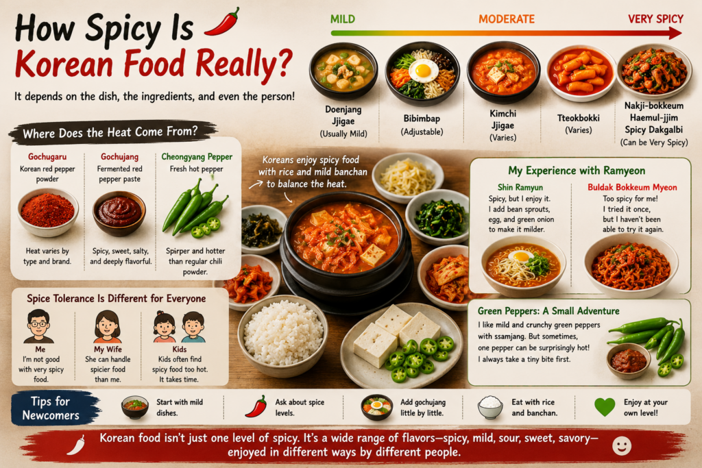 how spicy is Korean food