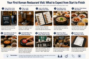 Your First Korean Restaurant Visit: What to Expect from Start to Finish 7 first Korean restaurant visit
