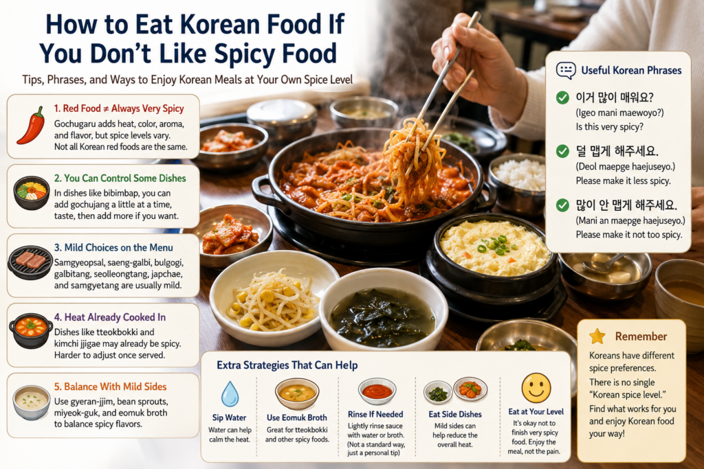 how to eat Korean food if you don’t like spicy food
