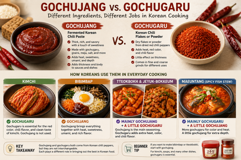 gochujang vs gochugaru