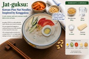 Jat-guksu: Korean Pine Nut Noodles Inspired by Kongguksu 7 Homemade Jat-guksu: Our Korean Pine Nut Noodle Version of Kongguksu